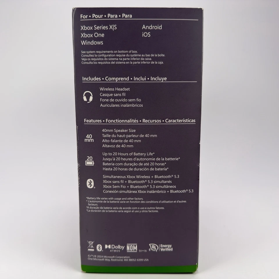 Xbox Wireless Stereo Headset - Xbox One/Series X|S/PC Microsoft Bluetooth 20hrs - Image 4 of 4
