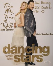 Mira Sorvino & Gleb Savchenko Signed 8x10 Dancing with the Stars JSA