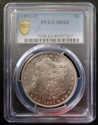 1891-O MORGAN DOLLAR PCGS MS62