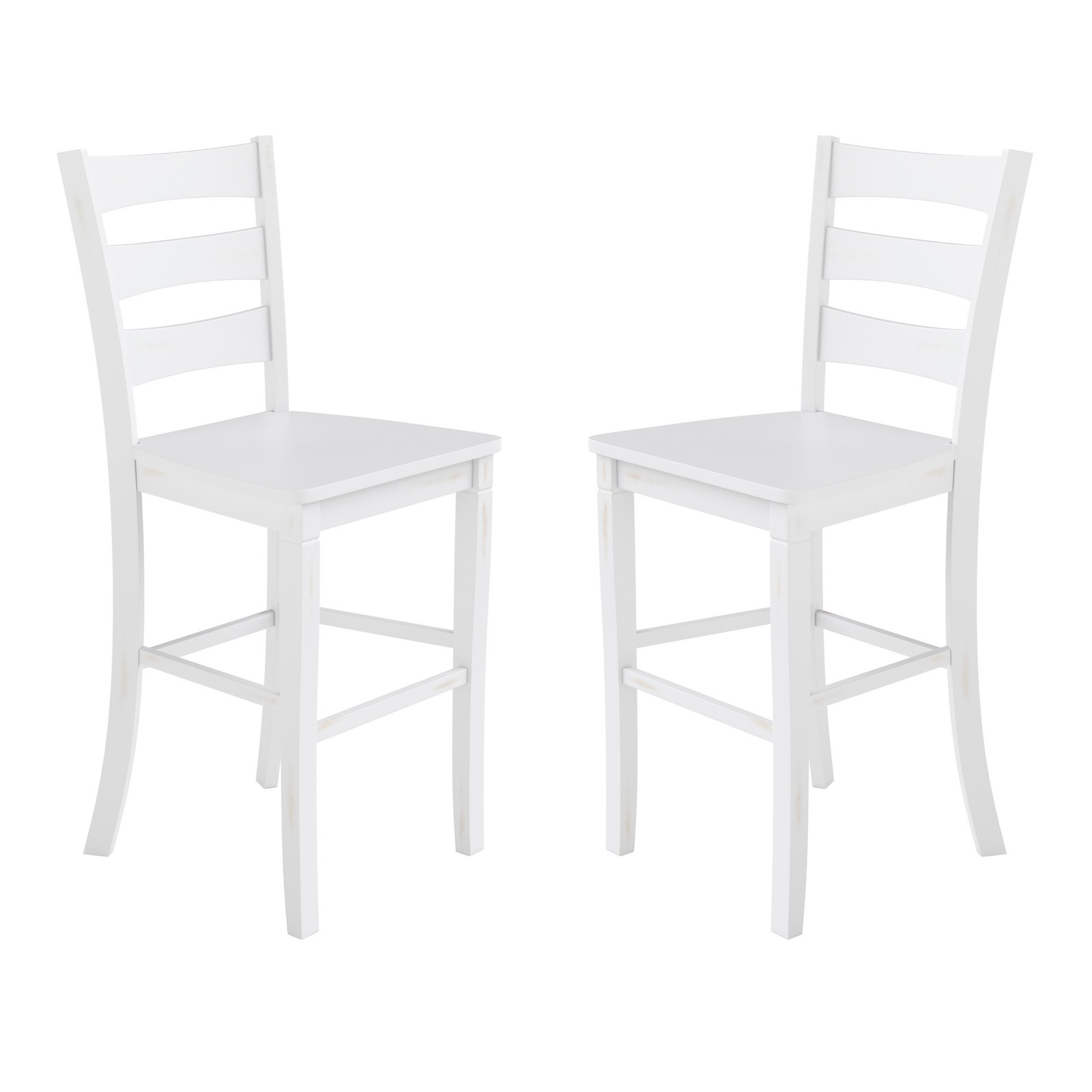 Flash Furniture FFIF95123 Kyson 19"W Two Piece Hardwood Bar Stool - White