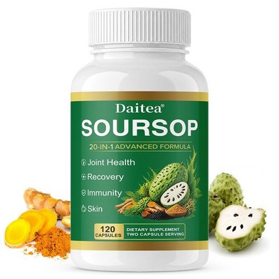 Soursop Sea Moss Black Seed Extract 30-120 Capsules Daily Support Supplement