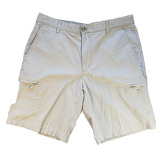 Greg Norman Men's Size 36 Performance Lightweight Golf Shorts Stretch Tan/Beige