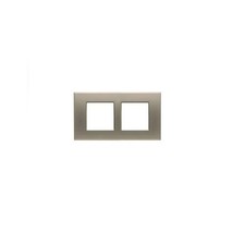 Placa de titanio satinado Bticino 22912 - Módulos 2X2 distancia central 57Mm