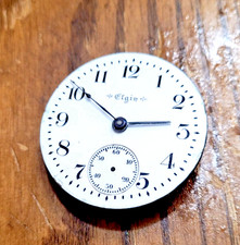 Vintage Elgin Pocket Watch Movement And Dial,