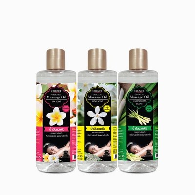Cruset Oriental Massage Oil, Moke Scent / Lemongrass Scent / Spa Scent / Unscent