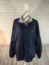 90's VINTAGE navy blue NIKE sweatshirt lined nylon windbreaker jacket - SIZE XL