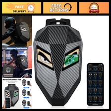 19" LED Motorcycle Backpack for Men, Waterproof Hard Case, Programmable Display,