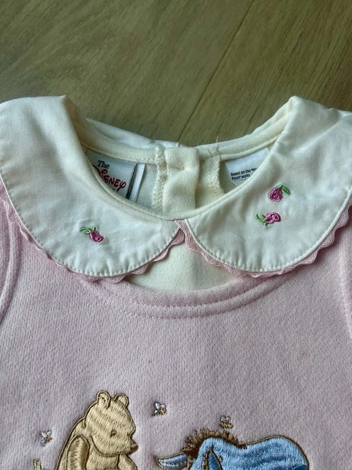 Vintage Y2K The Disney Store Winnie Pooh Classic Pooh Dress Set Pink 24 Month - Image 3 of 4