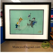 The Jetsons Hanna Barbera, "Putt To The Mutt" Animated Serigraph Cel Framed Golf