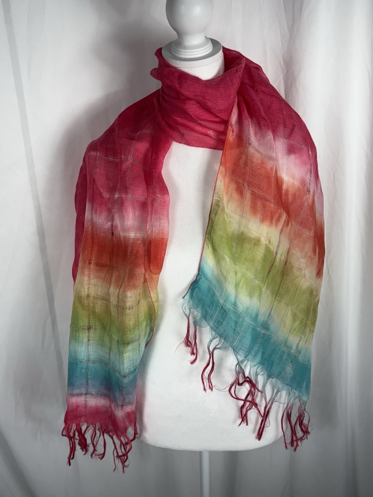 Saldarini Multicolor Linen Flax Rectangular Scarf - image 1