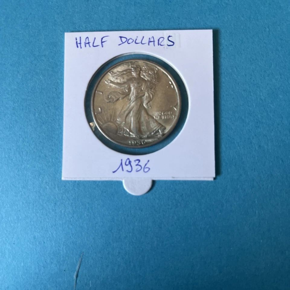 Half Dollar 1936 États-Unis, argent, monnaie américaine Amérique du Nord - Photo 4/4