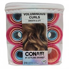 New Conair Voluminous Curls Self-Grip Rollers - 31 Assorted Sizes