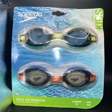Speedo Kids' Splasher Swimming Goggles, Age 3-6, 2 Pack New