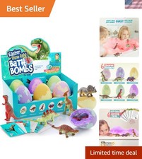 Colorful Bath Bombs with Dinosaur Surprises - Fun for Kids Ages 6-8