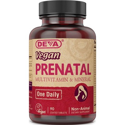 Deva Vegan Prenatal Multivitamin 90 Coated Tablets Vitamin 1 Pack