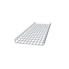 NavePoint Electro Zinc Plated Wire Mesh Cable Tray, 17.72"W x 1.97"D x 59.06"L