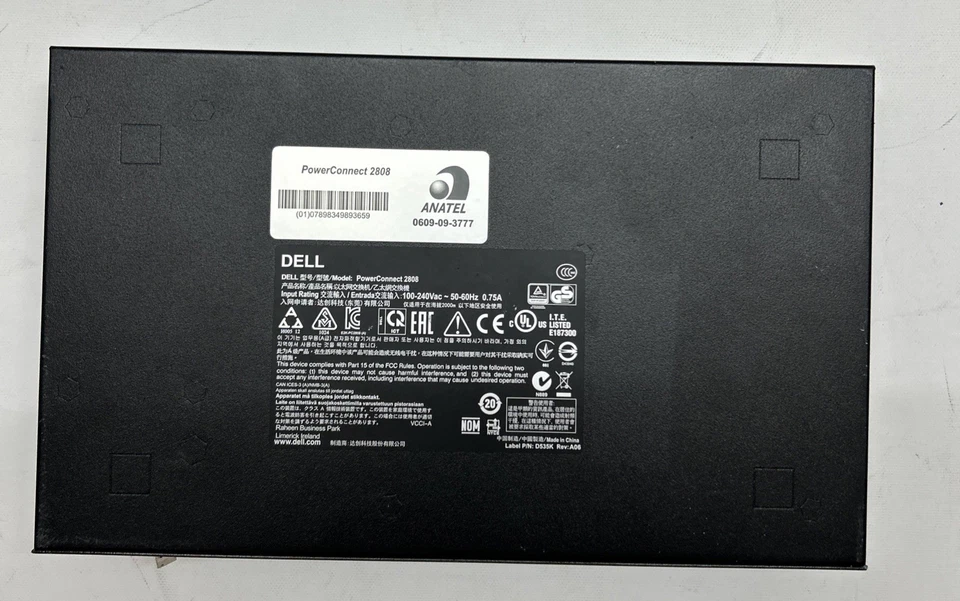 Dell PowerConnect 2808 Switch 100-240VAC 50-60Hz 0.75A - Image 2 of 4