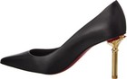 100% AUTHENTIC NEW WOMEN LOUBOUTIN MASCA 85 BLACK LEATHER HEELS/PUMPS US 9.5 — photo 2