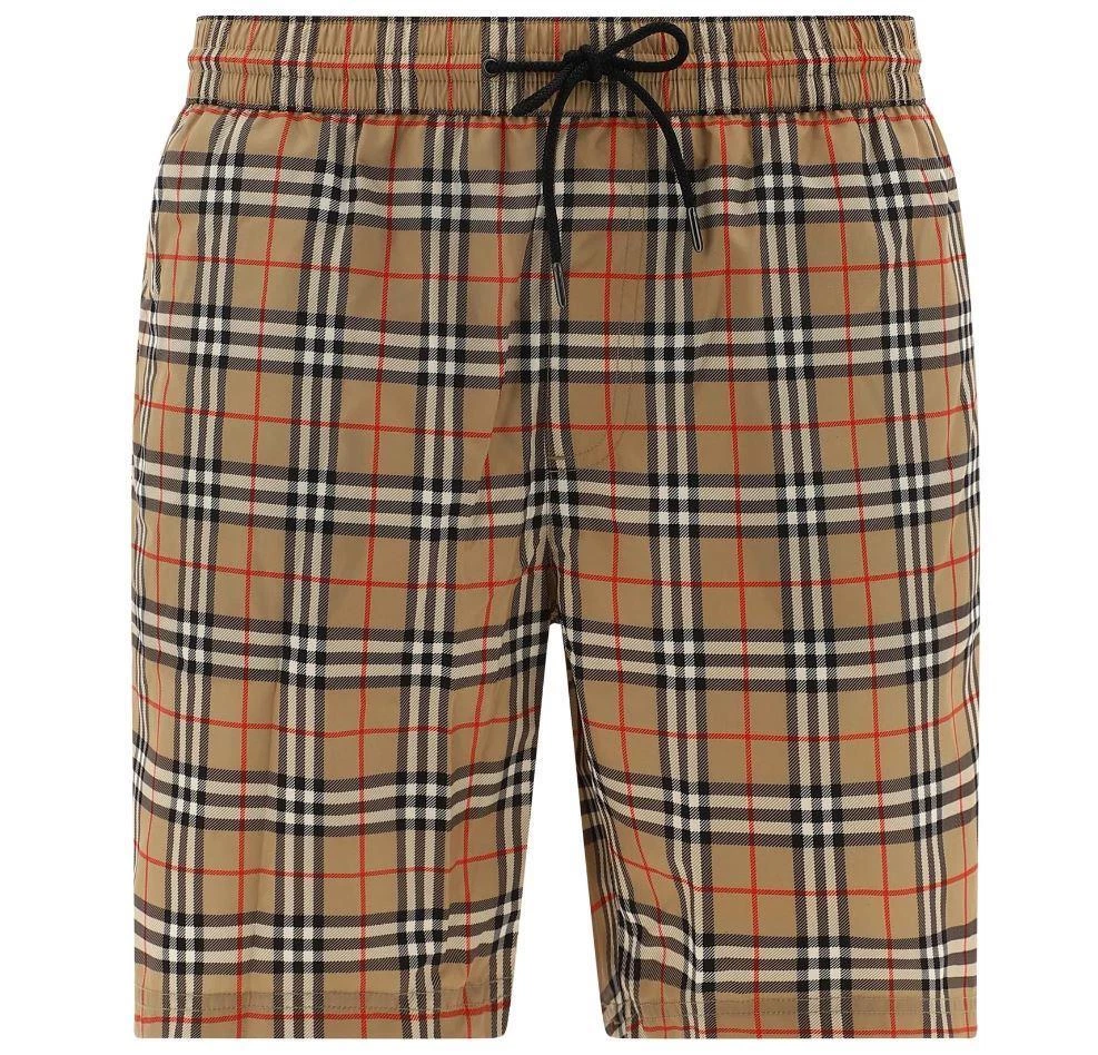 Check Swim Shorts in Archive beige - Men