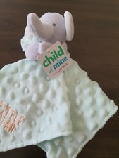 Carters NWT LITTLE STAR Gray ELEPHANT Green Minky SECURITY BLANKET Lovey RATTLE