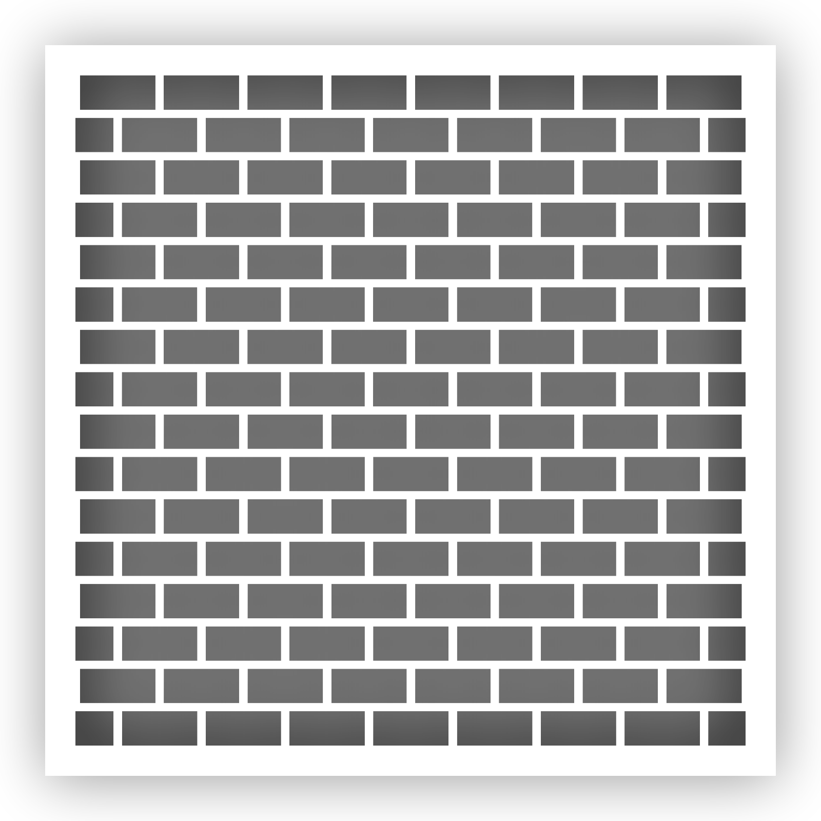 Brick Wall Pattern #2 Stencil Template Reusable Plastic (Sizes: 9"  12") | eBay