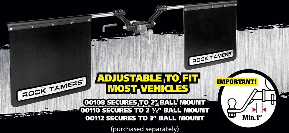 Sistema de aleta de barro de buje Rock Tamers 00112 para receptor de 3" Foto 4 de 4