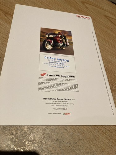 Honda GL1800 ST1300 CBR1100XX VFR800 NTV650 Prospectus Catalogue Brochure Pub - Picture 8 of 8
