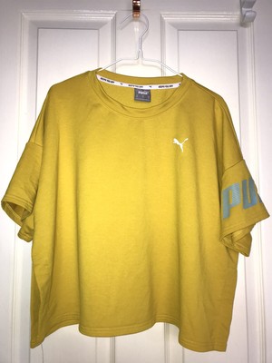 PUMA Keeps You Dry Yellow Short Length Sports T-shirt size XL 16 | eBay