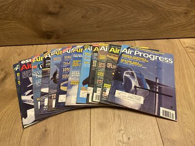 AIR PROGRESS MAGAZINE, LOT OF 12 Complete Year January - December 1990 Aviation