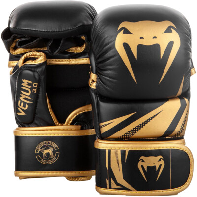 Venum Challenger 3.0 Sparring Gloves - Black/Gold - for MMA and Boxing