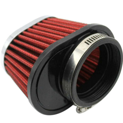 55mm Performance High Flow Cold Air Intake Filter Vent Car Accessories Red 2pcs