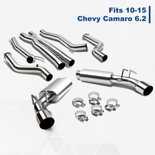 For 10-15 Chevy Camaro V8 6.2l Dual Muffler Catback Cat Back Exhaust Stainless For 10-15 Chevy Camaro V8 6.2l Dual Muffler Catback Cat Back Exhaust Stainless