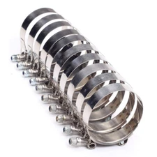 10PCS 2.5" (2.76"-3.07") 301 Stainless Steel T Bolt Clamps Clamp 70mm-78mm