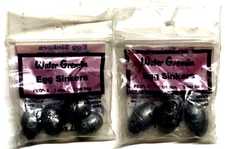 Water Gremlin Size 1 Egg Sinker 4-Count and Size 1 1/2 Egg Sinker 3-Count