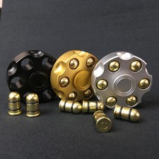 Finger Spinner Metal Revolver Pistol Removable Bullet Pocket EDC Toys Adult Gift