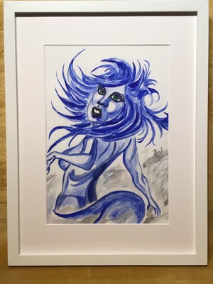 Temptress Of The Sea Original Watercolour Painting One Off Piece Of Art Ebay