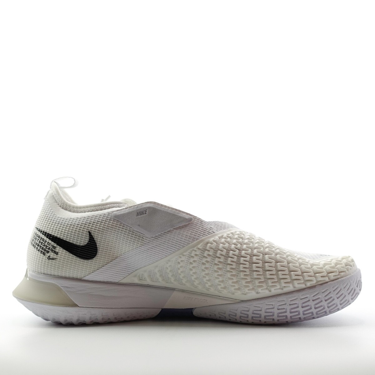 Nike React Vapor NXT HC Tennis Shoe White Black Wimbledon 