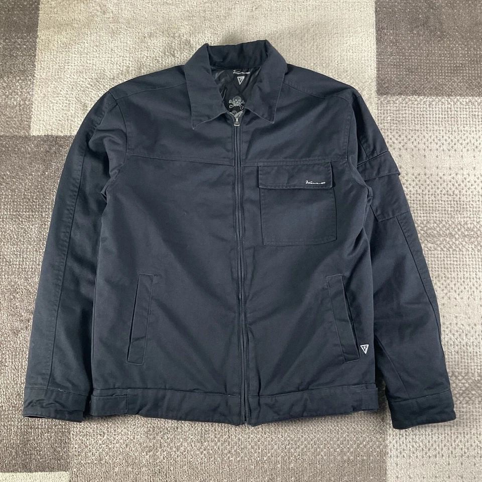 Vurt Men's M Skull Tapestry Art Lining  Design Inside Full Zip Jacket Y2K Black - Image 2 of 4