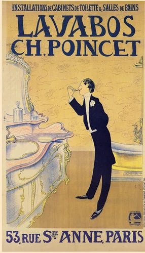 Lavabos Ch. Poincet Vintage Advertising Poster