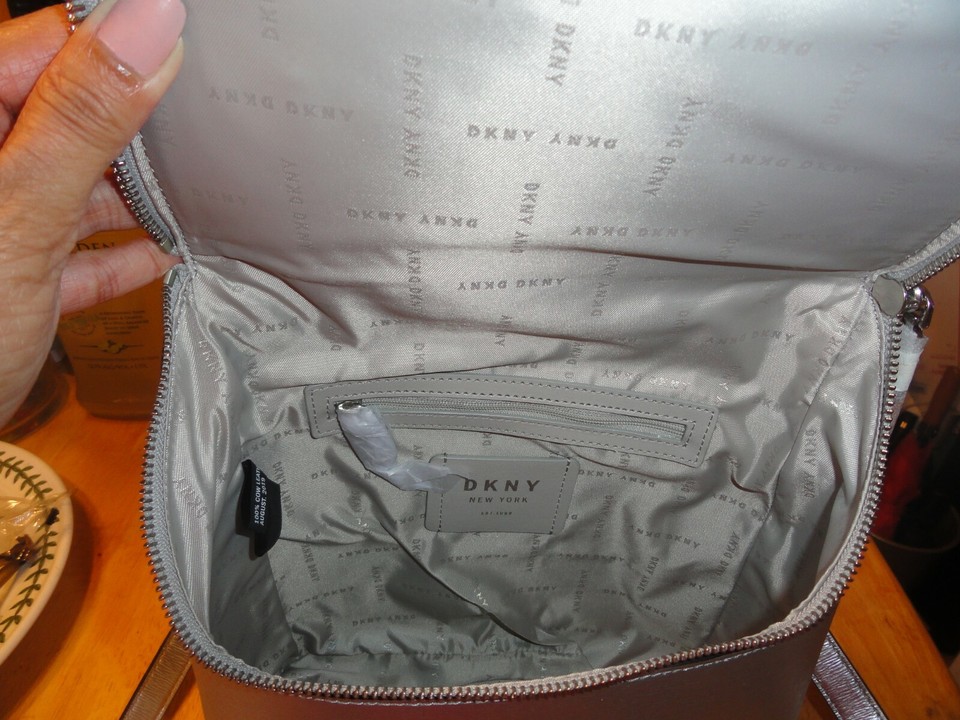 NWT DKNY BRYANT PARK TZ BACKPACK SILVER COLOR TOP ZIP eBay