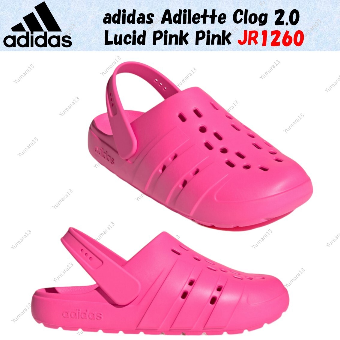 adidas Adilette Clog 2.0 Lucid Pink Pink JR1260 Men display picture 3