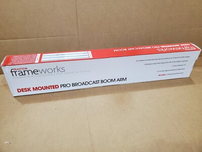Gator GFWMICBCBM3000 Deluxe Frameworks Desktop Broadcast Mic Boom Stand