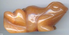 FROSCH Edelstein Tierfigur Heilstein AVENTURIN karamell´