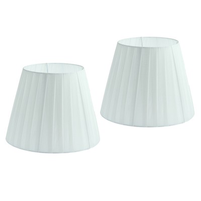 white pleated lamp shade