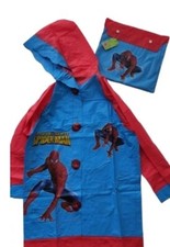 Fits raincoat for children, Superhero, Spiderman, Size L 5 to 7 years 26"