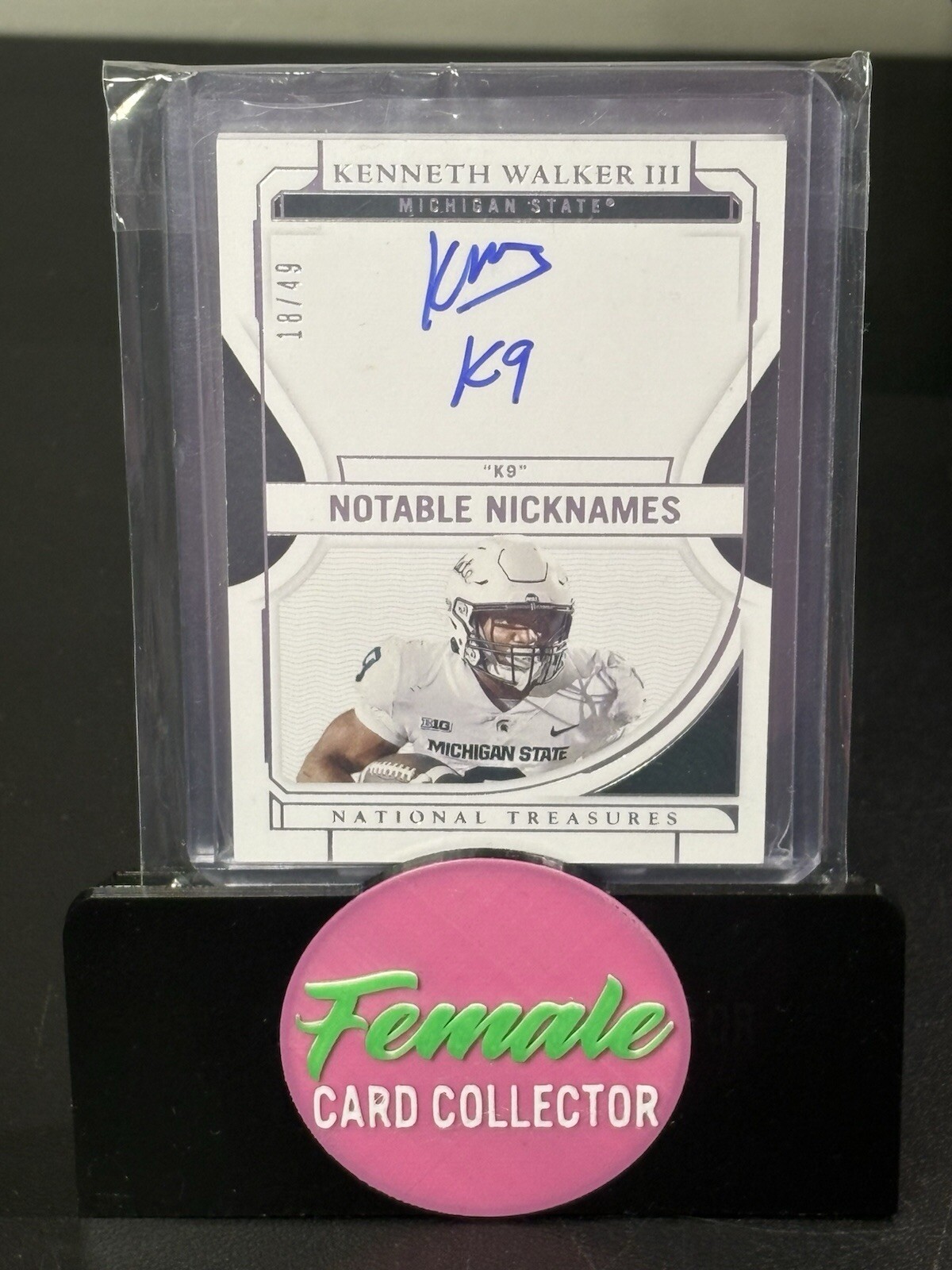 2022 Kenneth Walker National Treasures Collegiate Notable Nicknames 