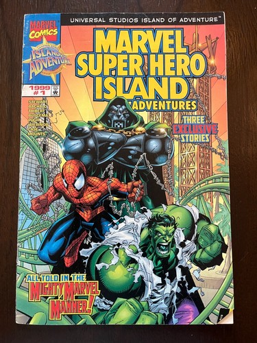 VINTAGE 1999 MARVEL SUPER HERO ISLAND ADVENTURES #1 Signed by Universal Heroes - Picture 1 of 5