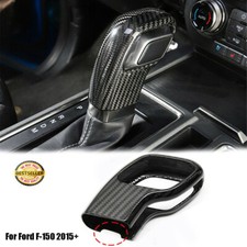 Gear Shift Knob Cover Decor Trim For Ford F150 Raptor 2015-20 Carbon Fiber Gear Shift Knob Cover Decor Trim For Ford F150 Raptor 2015-20 Carbon Fiber