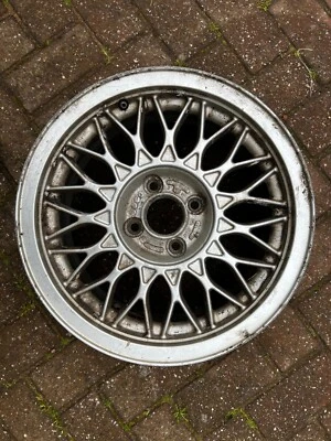 VOLKSWAGEN 15 BBS 6.5Jx15 ET33 Aluminium Alufelge 4-Loch Silber - Bild 1 von 4