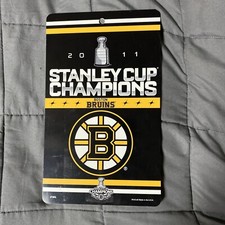 NHL 2011 Stanley Cup Champion BOSTON BRUINS FANS PARKING ONLY! Hockey Sign